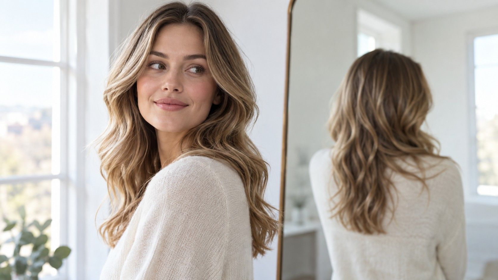 Virtual hair color preview in natural daylight